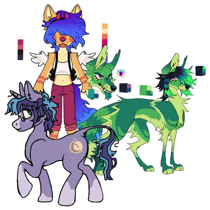 Three character design examples.